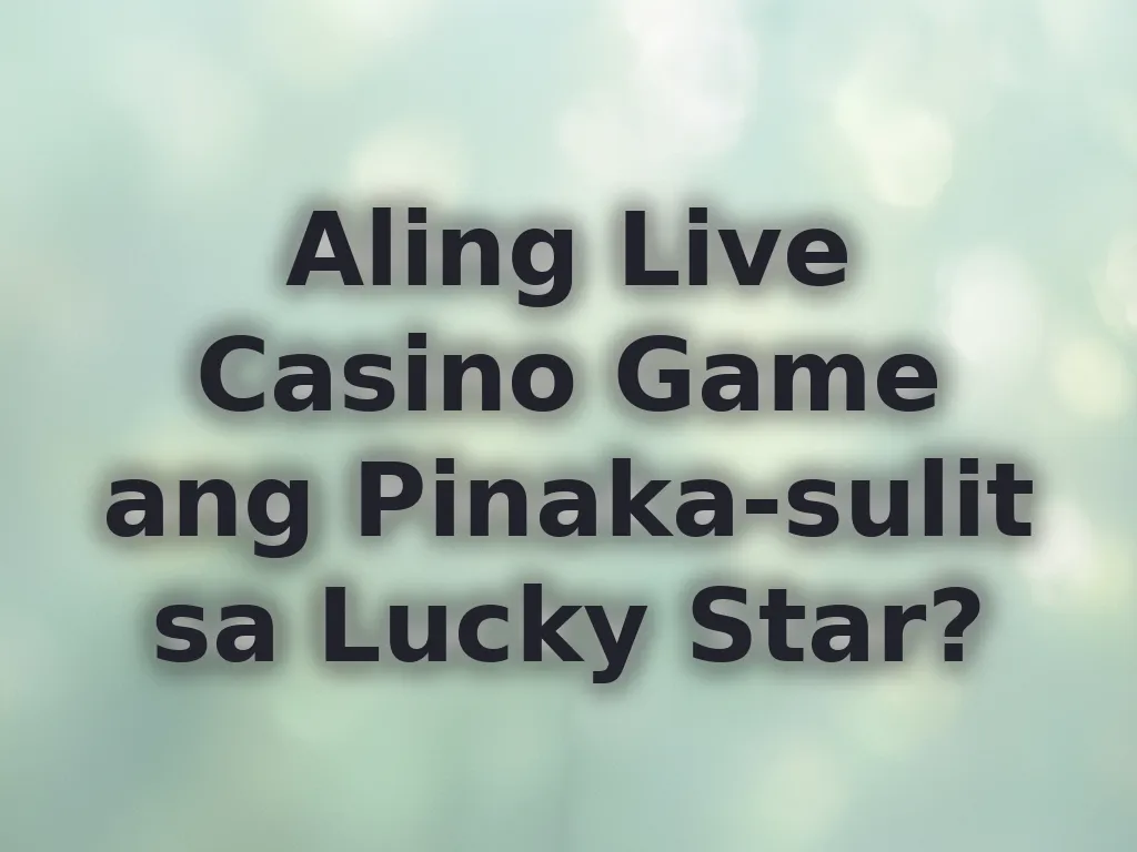 Live casino comparison